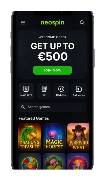 Neospin Casino App Screenshot